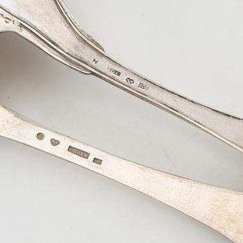 Skedar, 11 st, silver, 1769-1934, Sverige.