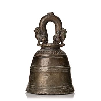 866. A bronze temple bell, Tibet, 18th/19th Century.