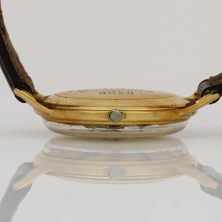 ARMBANDSUR, 18K guld, Certina automatic, Blue ribbon. Total vikt med armband ca 36 g.