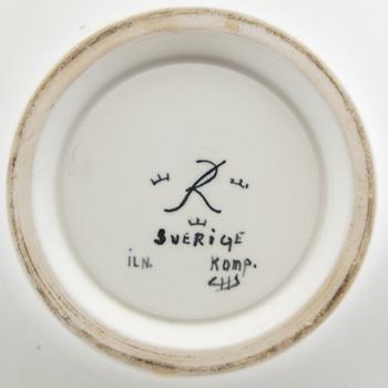 Carl-Harry Stålhane, vas samt skålfat Rörstrand 1900-talets mitt stengods.