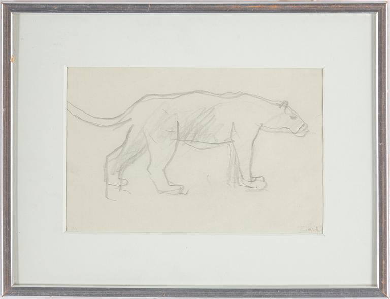 BROR HJORTH, drawing, signed with rubber stamp.