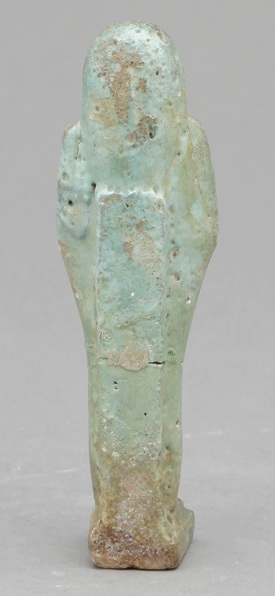 USHABTI, fajans, Egypten, sentid 664-331 f Kr.