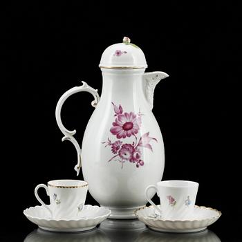 PARTI PORSLIN, 3 delar, Fürstenberg respektive Nymphenberg, 17-1900-tal.