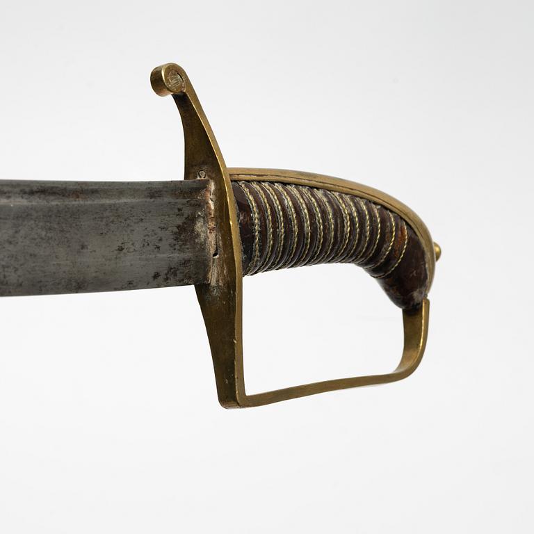 A Swedish sabre end of the 18th Century, with scabbard.