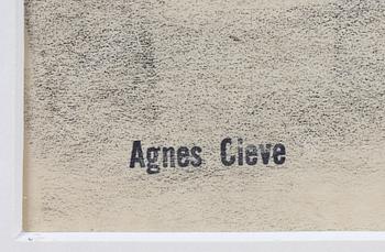 AGNES CLEVE, teckning, stmplsign.