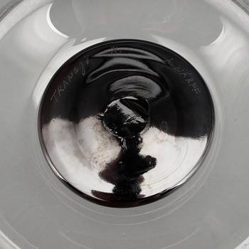 SKÅL, glas, signerad, Ann Wärff, Transjö.