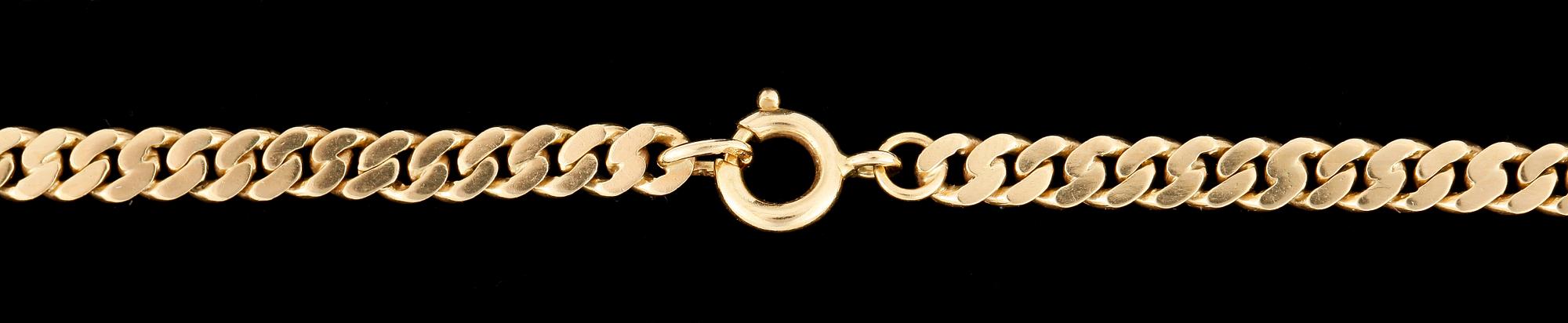 HALSKEDJA, guld 18k, svenska importstämplar. Vikt ca 17,5 gram.