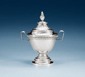 708. A Swedish 18th century silver sugar-bowl, makers mark of Petter Eneroth, Stockholm 1784.