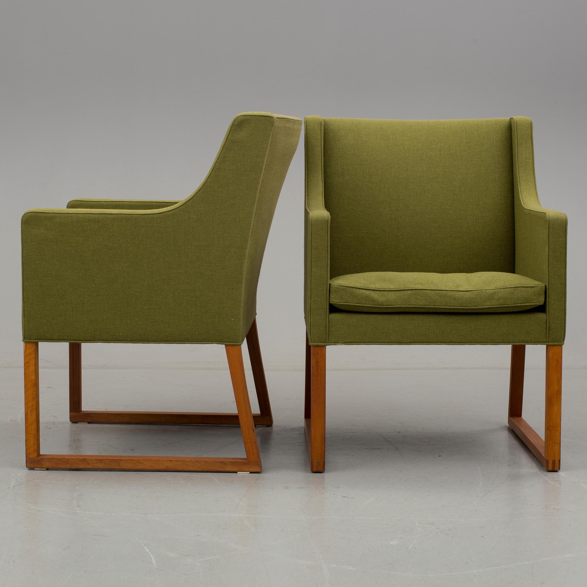 FÅTÖLJER, ett par, "3246", Börge Mogensen, Fredericia stolefabrik, Danmark, 1970-tal.