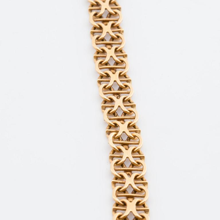 NECKLACE 18K gold, graduated, Köping 1967.