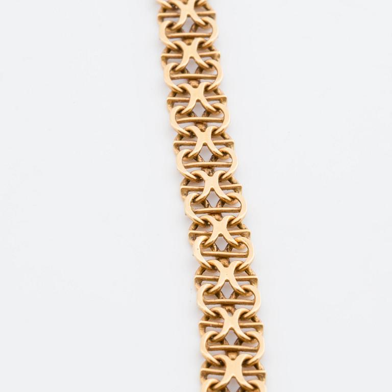 NECKLACE 18K gold, graduated, Köping 1967.