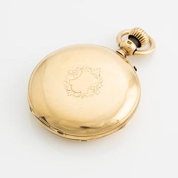 B. Haas Jeune, Paris-Geneve, pocket watch, hunter, 49 mm.