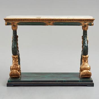 A Swedish Empire console table, early 19th century.