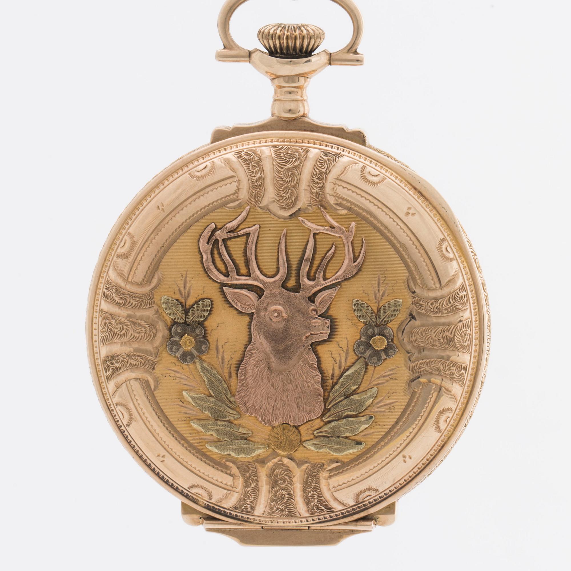 Hamilton watch company pocket watch 14 ct.