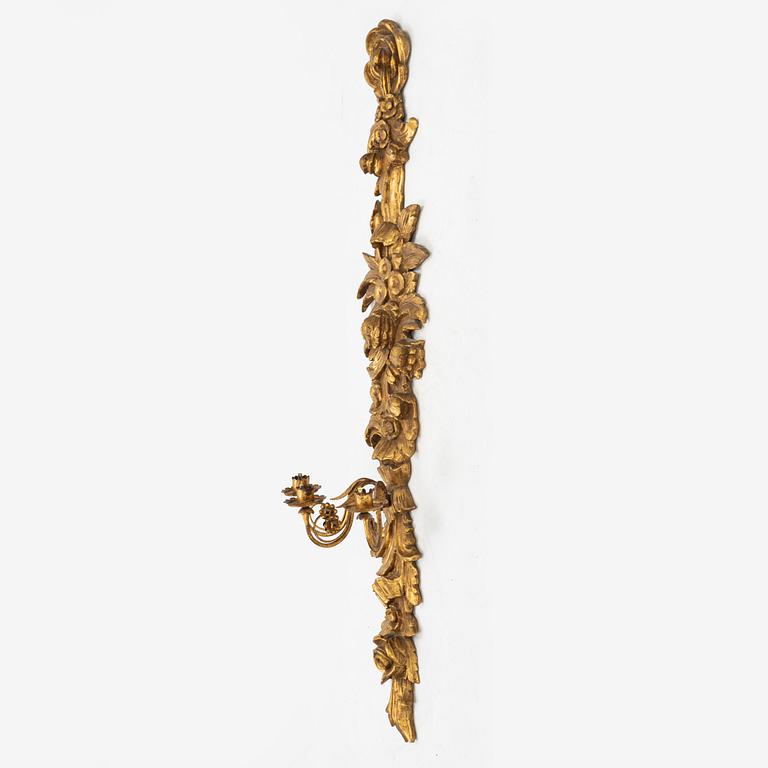 Väggkandelaber, barockstil, 1900-tal.