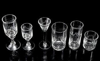 A 78-piece 'Antik' glass service from Reijmyre.