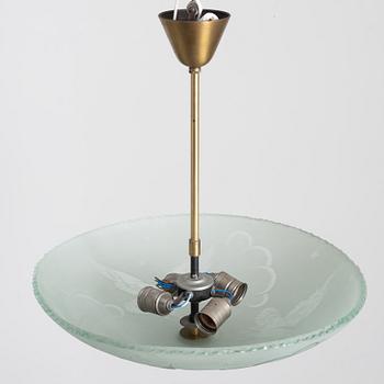 Harald Notini, ceiling lamp, variant of model "10997", Arvid Böhlmarks Lampfabrik, Stockholm, 1930s.
