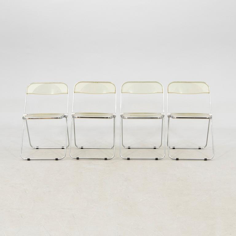 Giancarlo Piretti, folding chairs 4 pcs, "Plia", Castelli, designed in 1967.