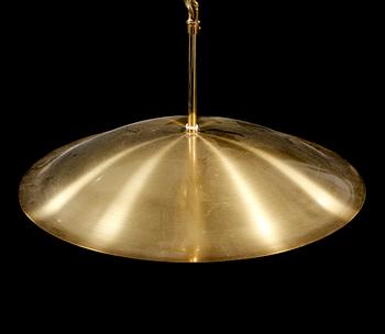 TAKLAMPA, 1900-talets andra hälft, höjd exkl kedja 28 cm.