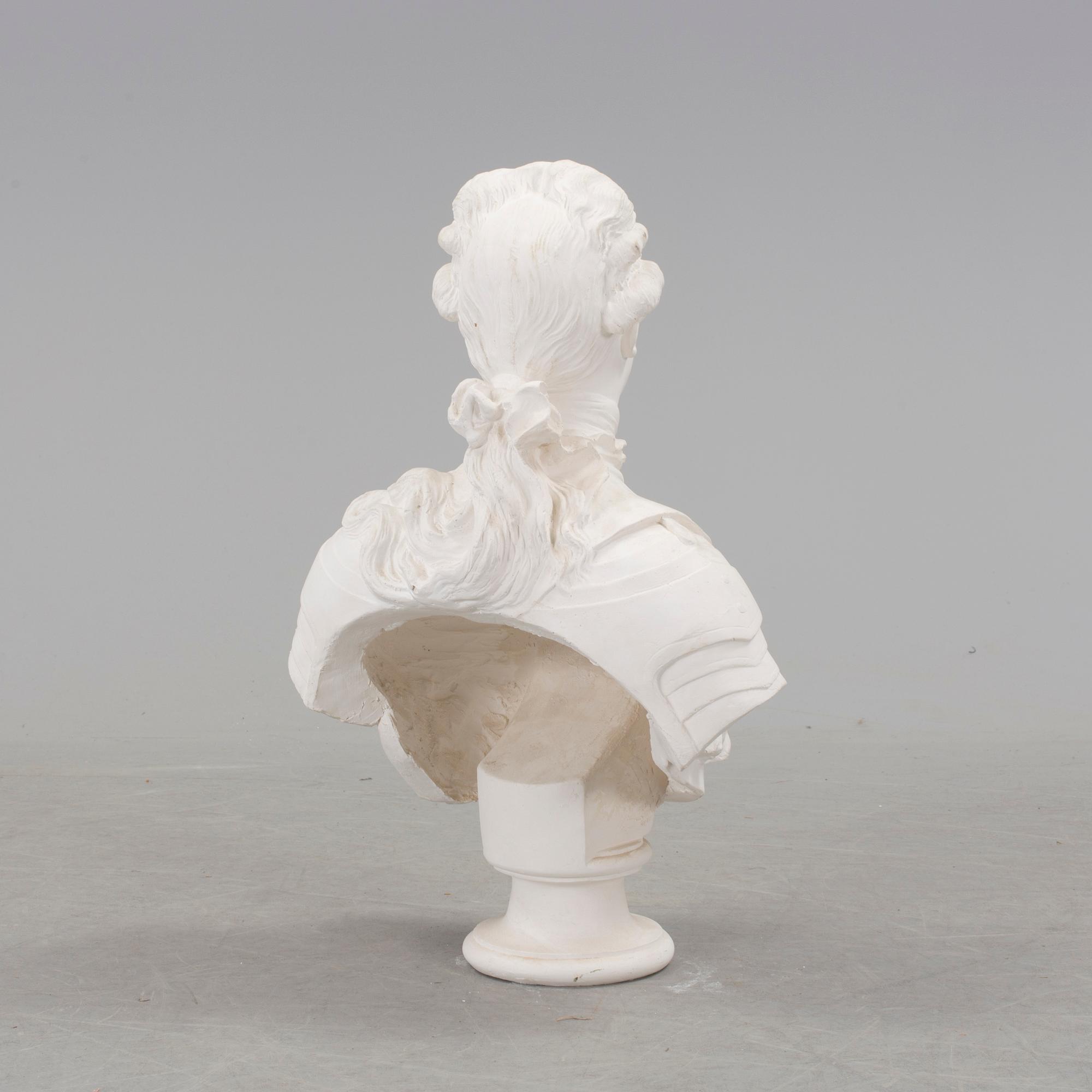 JOHAN TOBIAS SERGEL, after. A plaster bust of Gustav III.