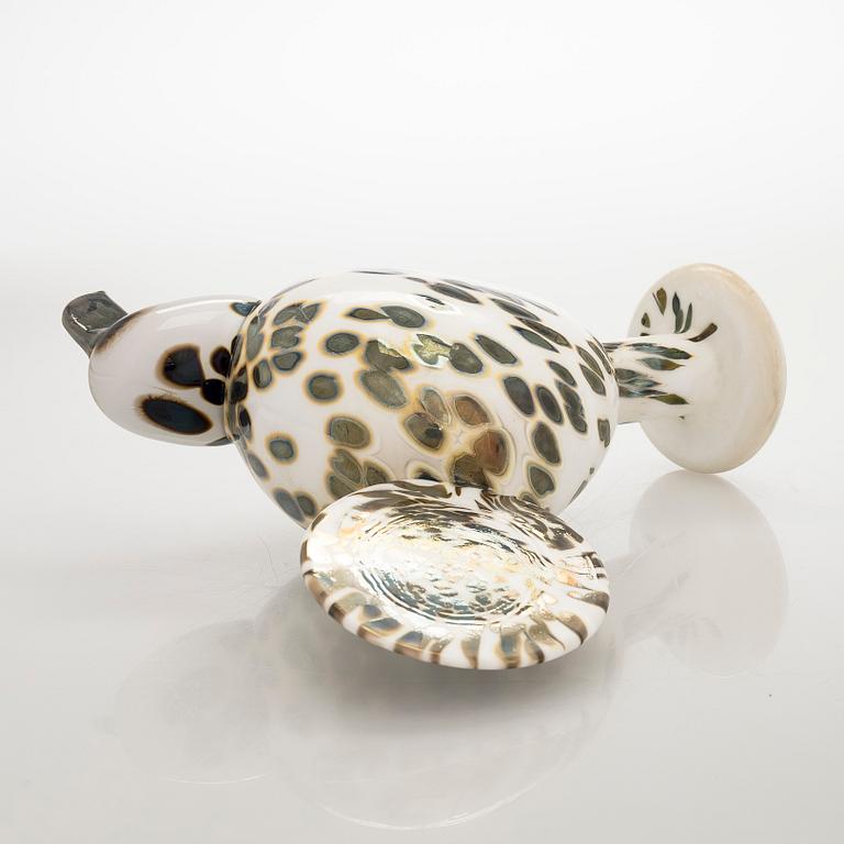 Oiva Toikka, lasilintu, "Valkyyria", signeerattu O. Toikka Nuutajärvi 158/250.