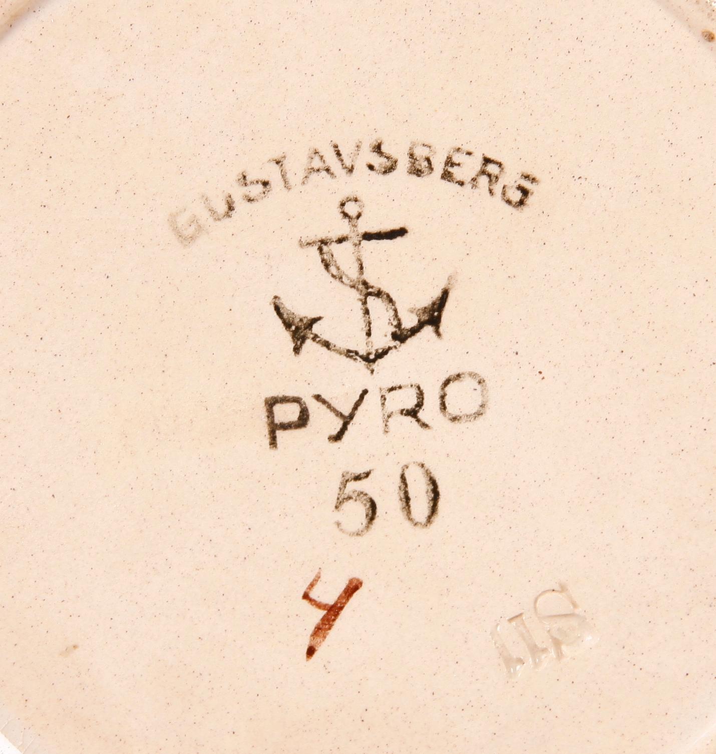 SERVISDELAR, 20 st, "Pyro Brun", Wilhelm Kåge, Gustavsberg.