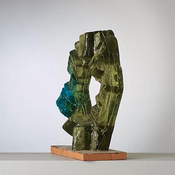 EDVIN ÖHRSTRÖM, skulptur "Korona", Lindshammars glasbruk.