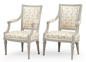 A PAIR OF ARMCHAIRS.