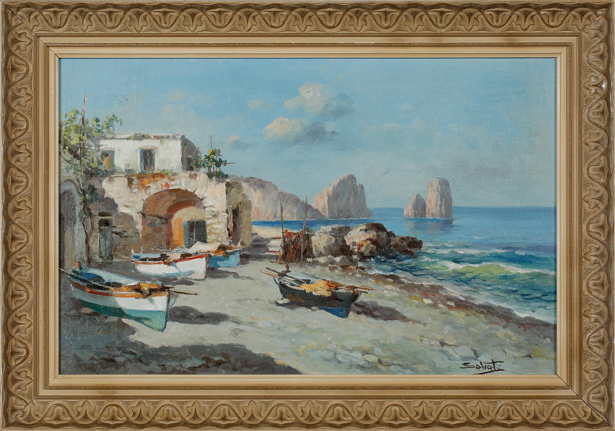 GIUSEPPE SALVATI, olja på duk, signerad.