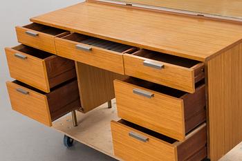 A BUREAU WITH MIRROR BY STAG FURNITURE, second half of the 20th century.