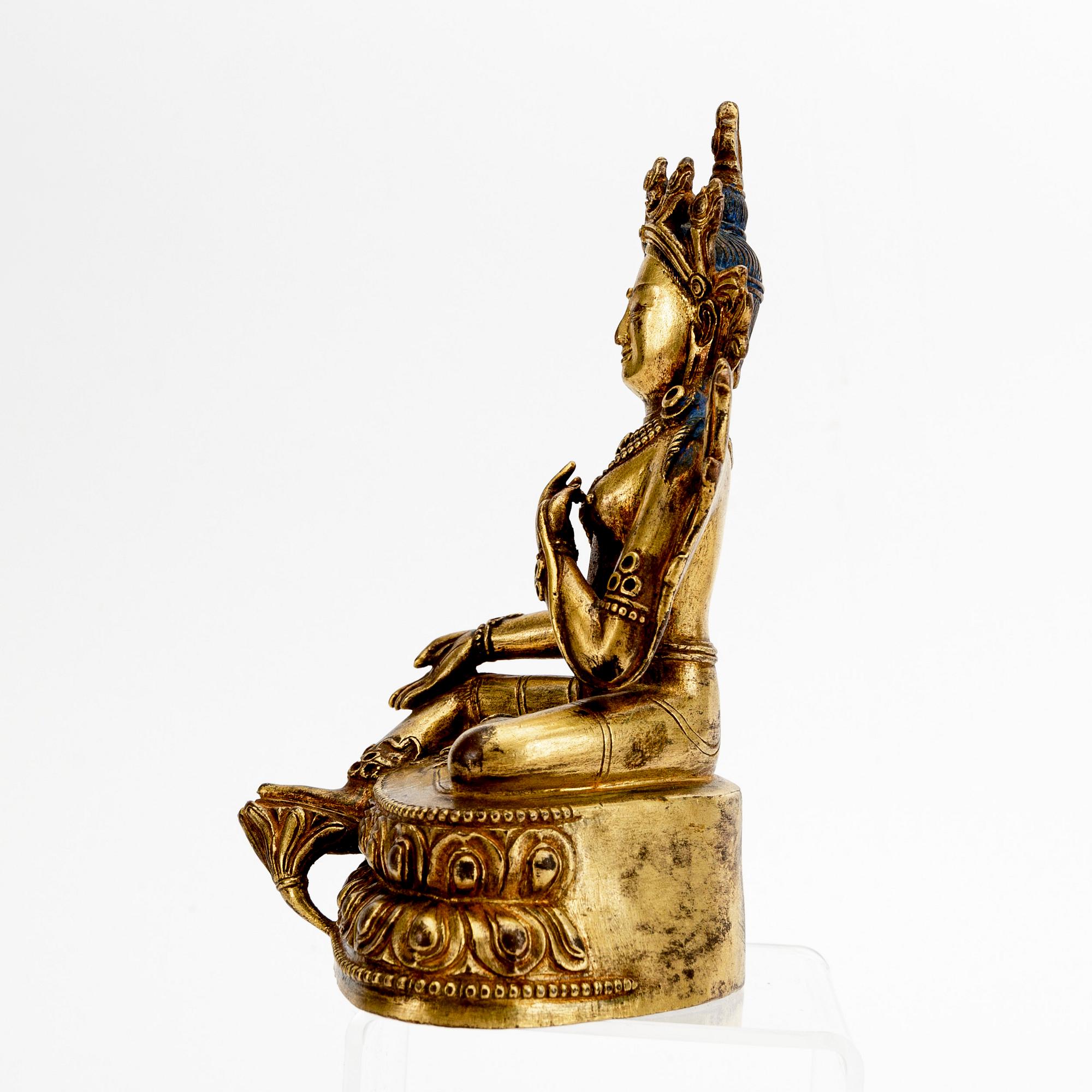 Tara, patinerad brons. Tibetokinesisk, 1900-tal.