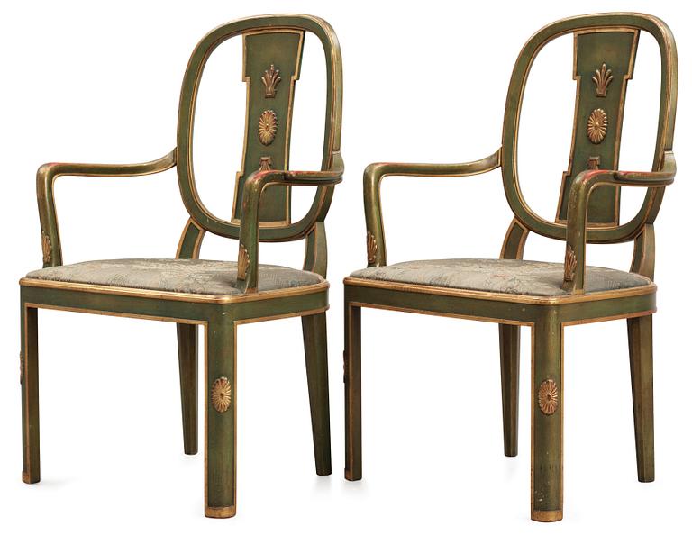 A pair of Otar Hökerberg armchairs, Sweden ca 1925,