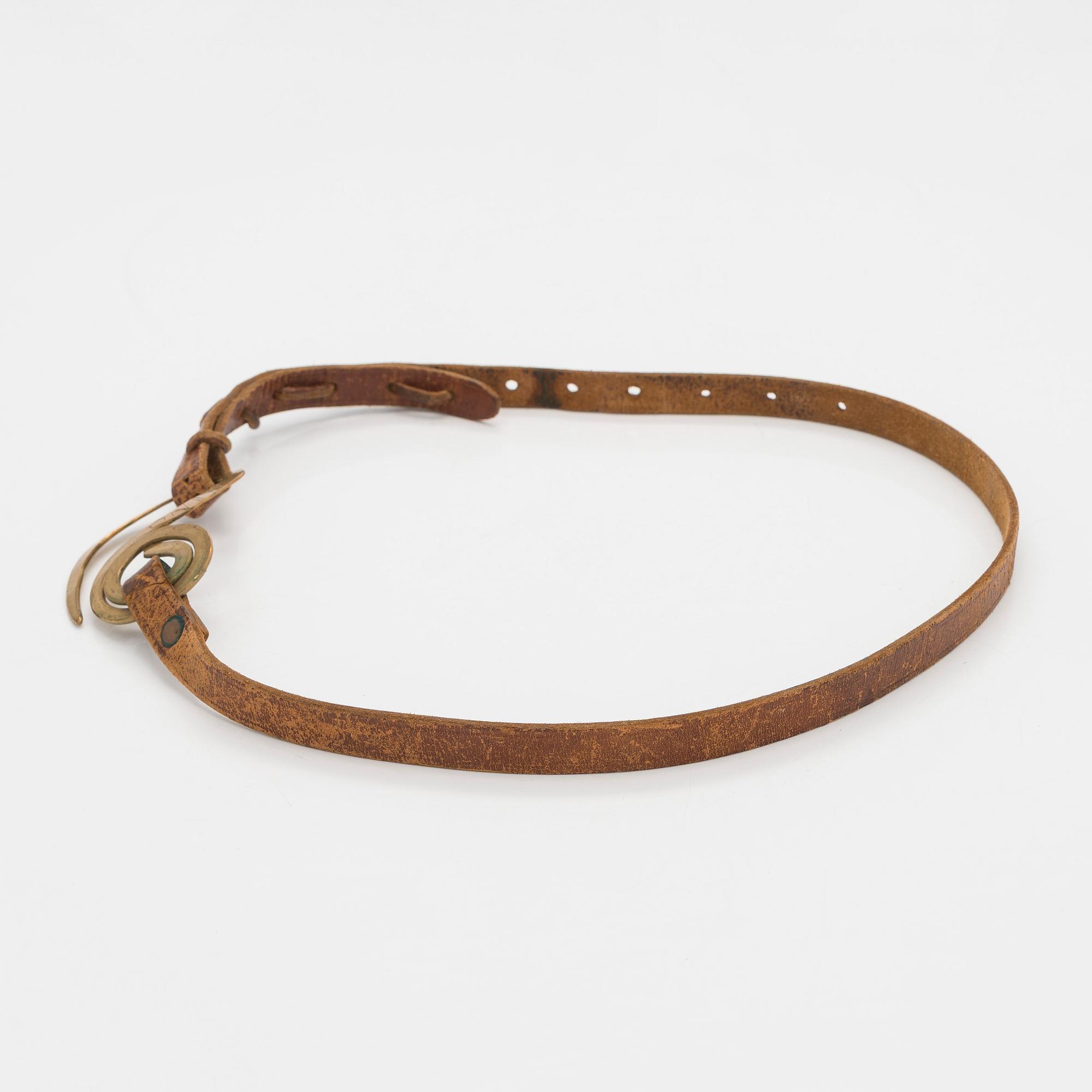 Alexander Calder, belt buckle with leather strap 1938.