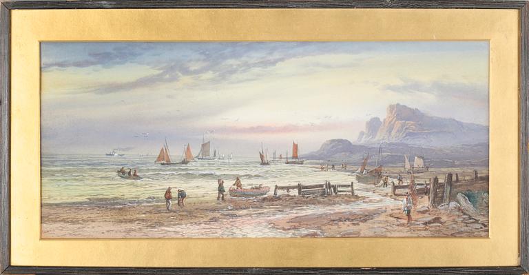 UNKNOWN ARTIST, water colour, signed L Lewis, made around year 1900.