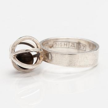 ELIS KAUPPI, A silver ring with a tiger's eye. Kupittaan kulta, Turku 1967.