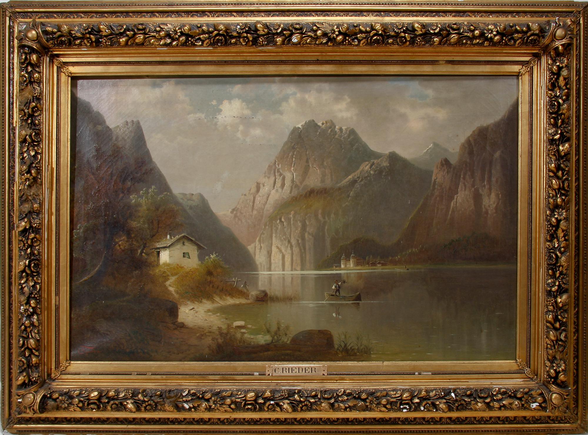 ANTON PICK, olja på duk, sign C. Rieder. 1800-tal.