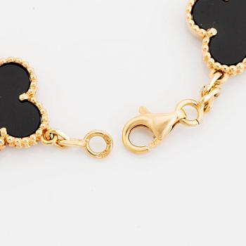 Van Cleef & Arpels armband "Alhambra" 18K guld och onyx.