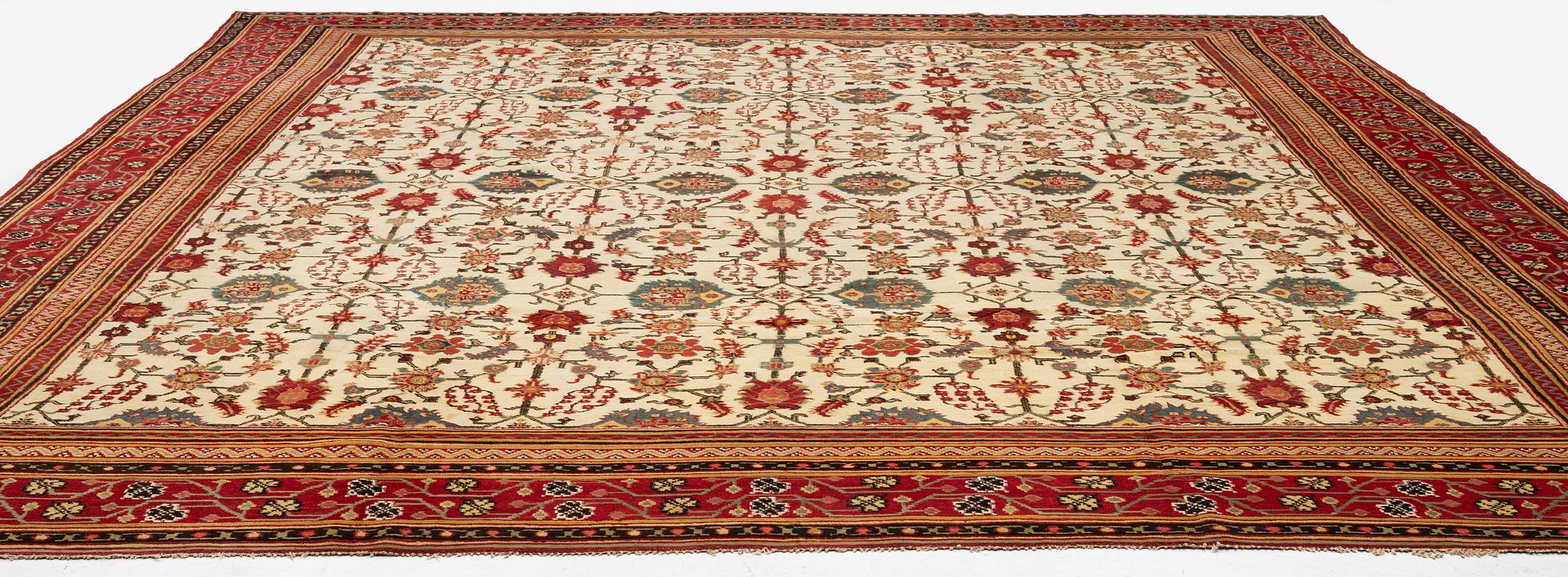 An Agra carpet, North India, c. 508 x 409 cm.