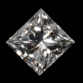 Lös sten prinsesslipad diamant ca 0,30 ct TW/VS enligt uppgift.