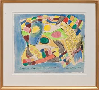 JÖRGEN NASH, akvarell, signerad och daterad 1982.