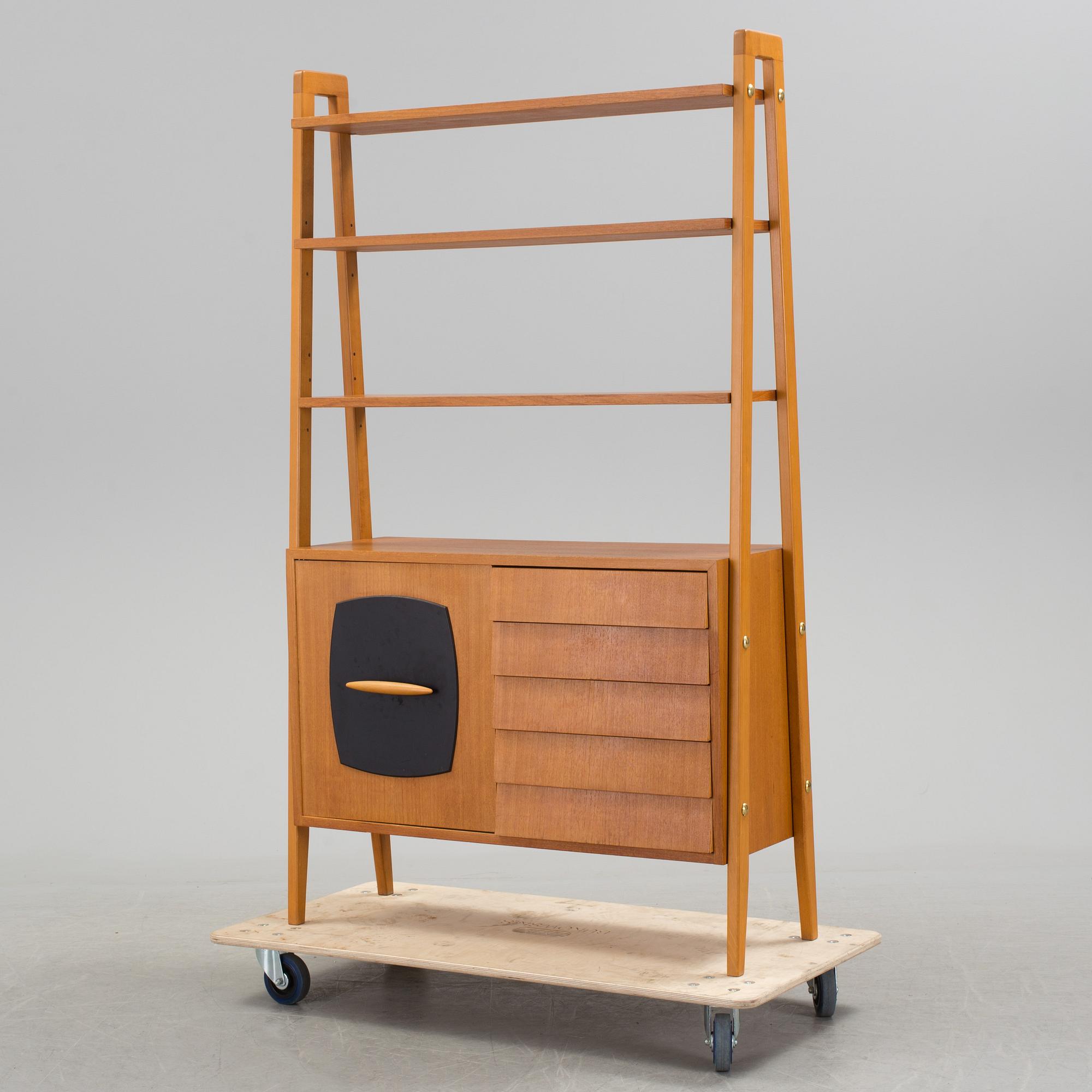 A 'Tema' teak bookcase from Ikea, 1957.