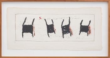 James Coignard · JAMES COIGNARD, carborundumetsning samt collage, signerad och numrerad 18/75 CM.