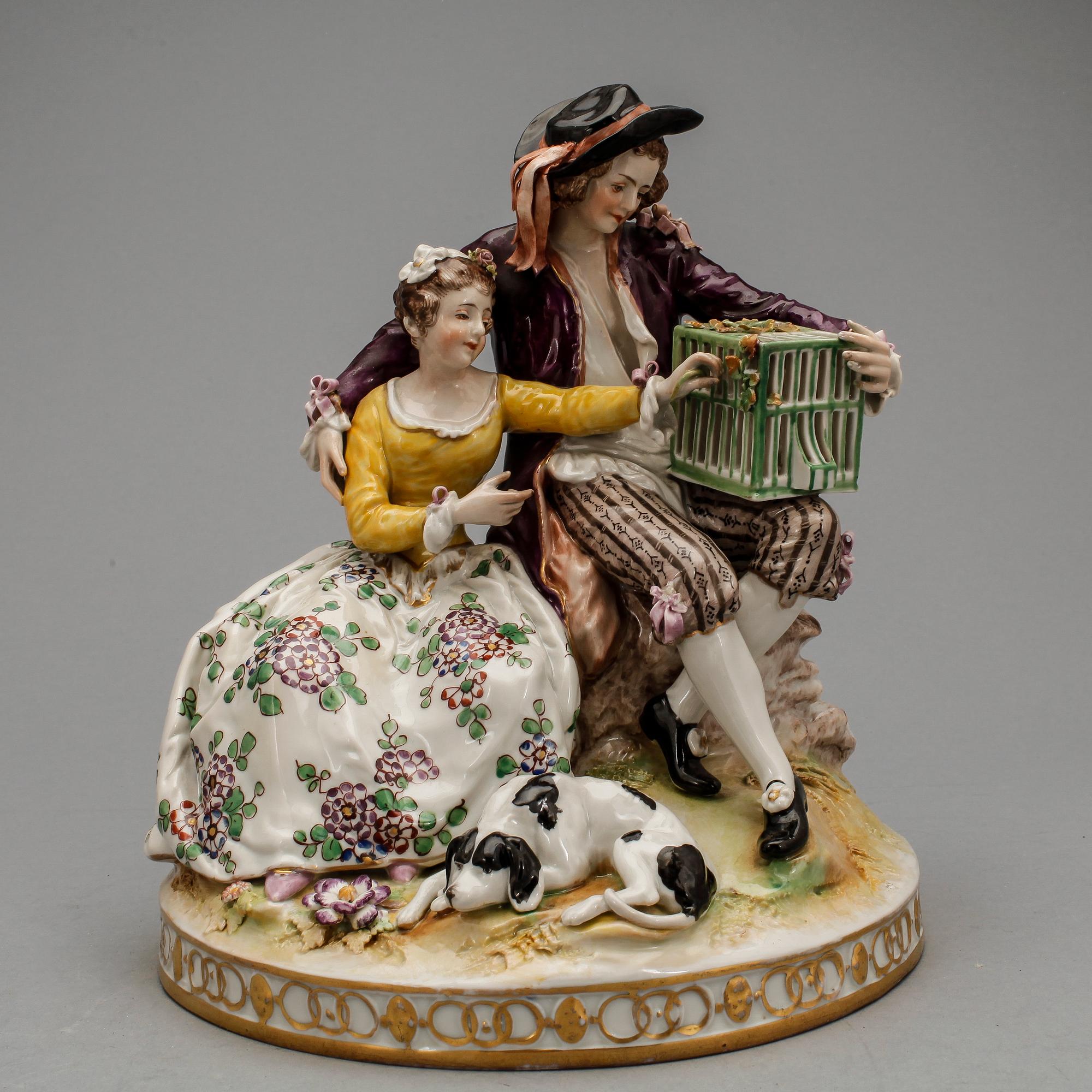 FIGURIN, porslin. Rudolstadt, 1900-tal.