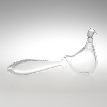 KARAFF samt FIGURIN, glas, Vicke Lindstrand, Kosta.