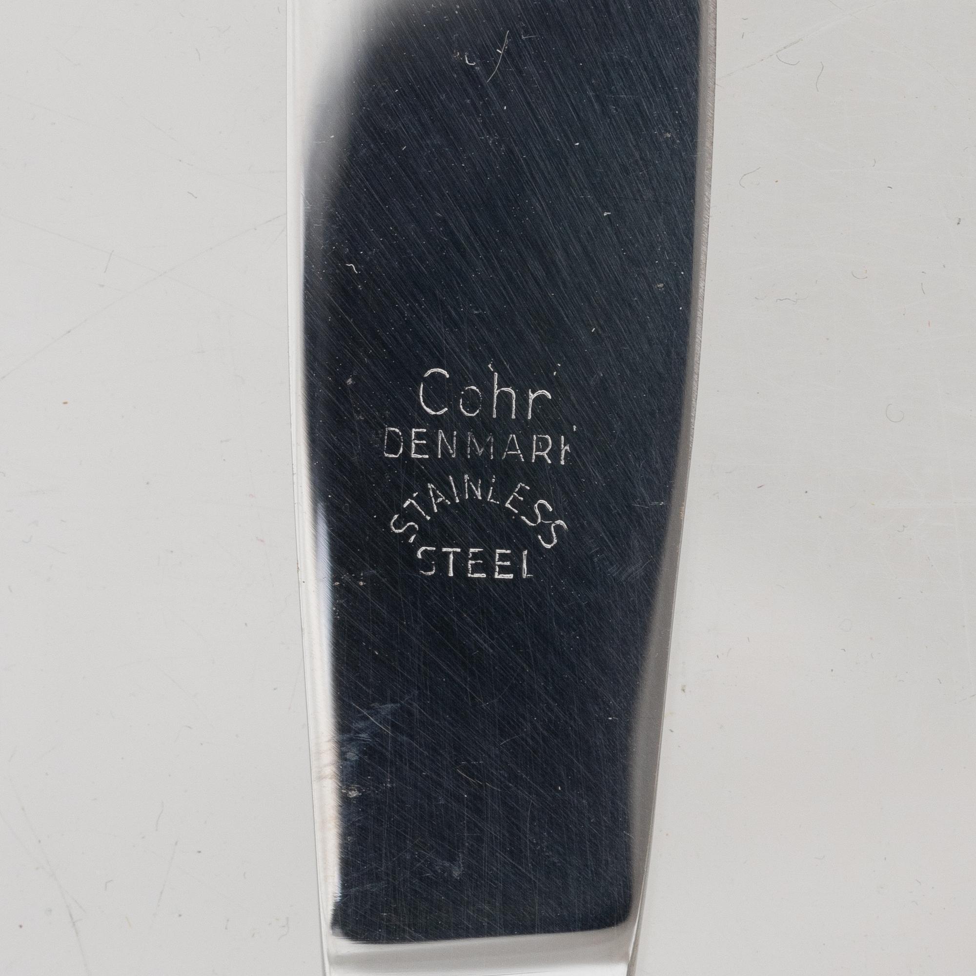 Besticksdelar, 24 st, silver, "Gammal dansk/Old Danish", bl a Cohr, Danmark.