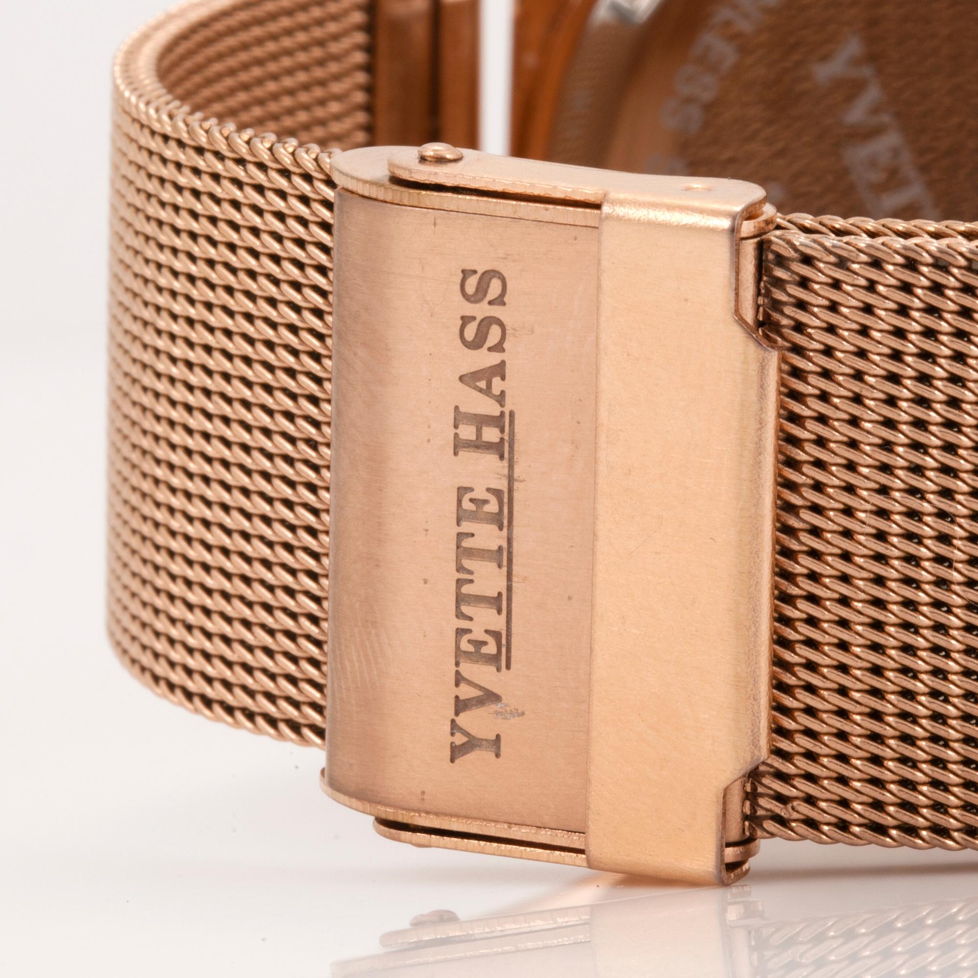 YVETTE HASS, Mesh Rosé, armbandsur, 36 mm,