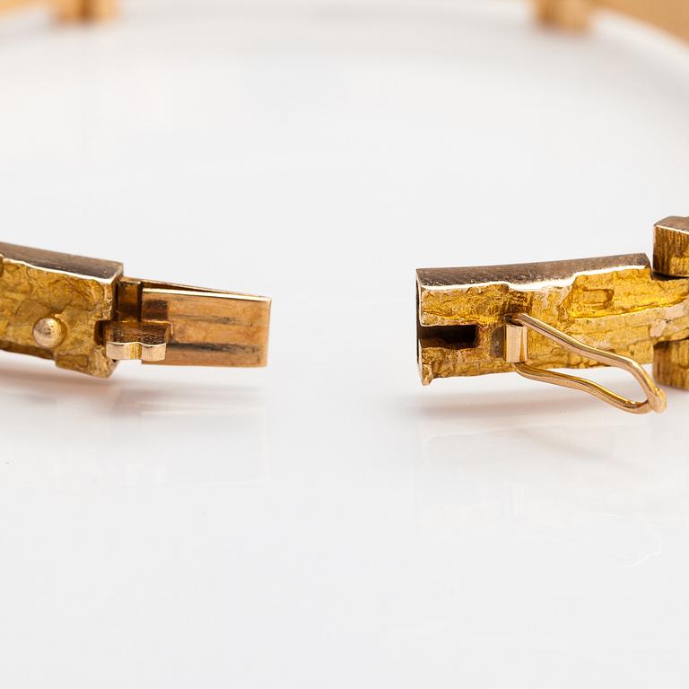 Björn Weckström, A 14K gold bracelet "Tundra". Lapponia 1973.