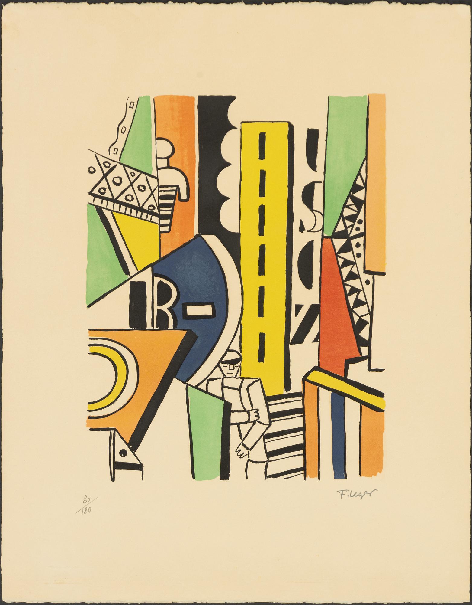 Fernand Léger, efter, "L'Homme dans la Ville" ur sviten "La Ville".