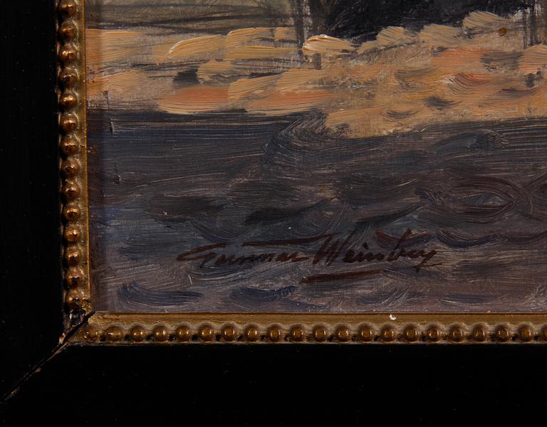 WEINBERG, GUNNAR, olja på pannå, sign.