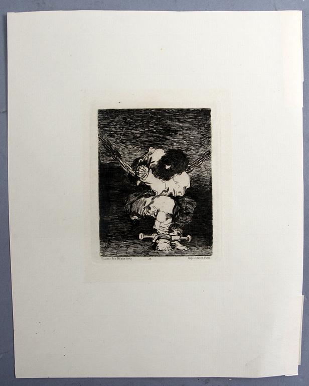 FRANCISCO GOYA, etsning. Ur "Gazette des Beaux-Arts", vol. 22, Paris, 1867.